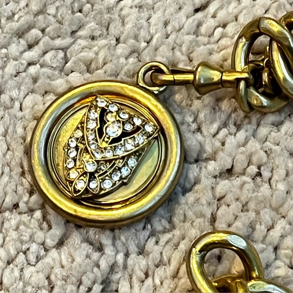 CABI Charm Chain Belt Gold Tone Adjustable Hummingbird Rhinestones Adjustable - Picture 3 of 6